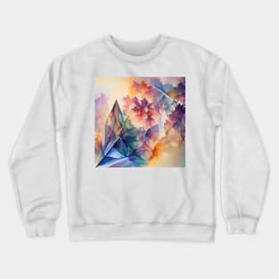 Abstract mountain vibrant colors oil Crewneck Sweatshirt